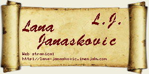 Lana Janašković vizit kartica